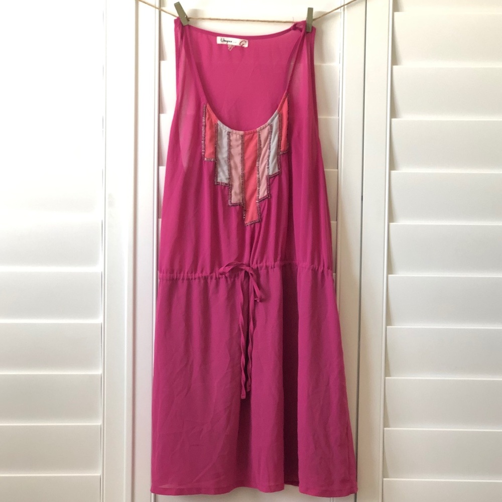 Umgee Summery Pink dress or cover up L